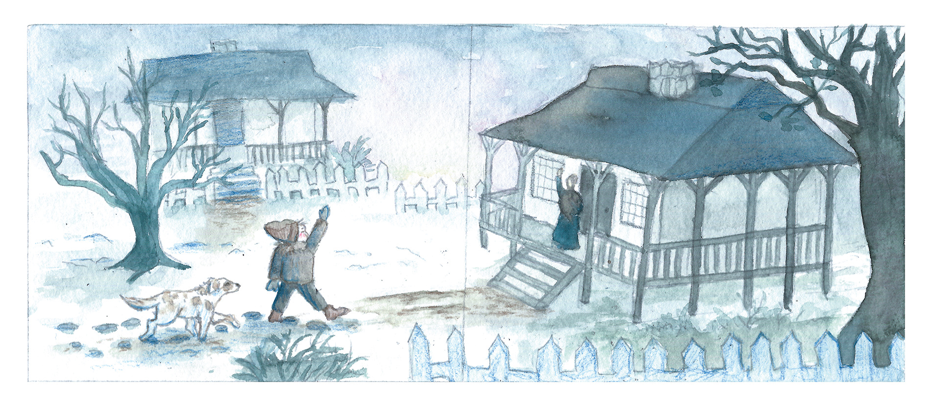 Illustrated Spreads for a historically-accurate children's story
