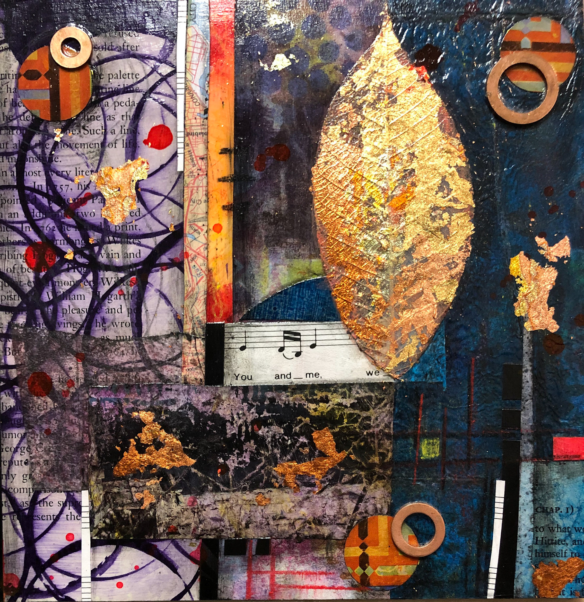 "You and Me, We" :: 8x8 Collage on Cradled Panel