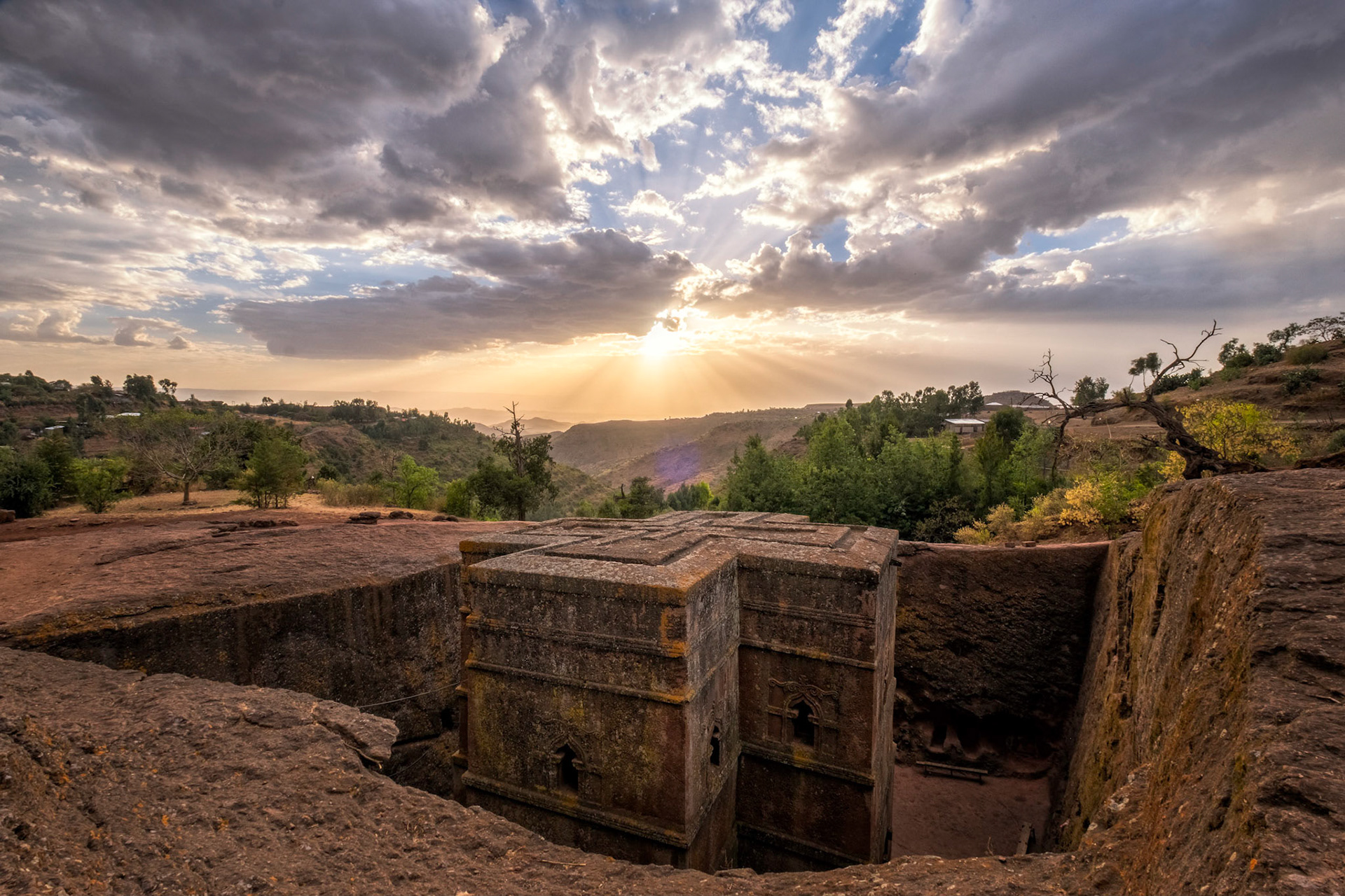 Sunset at Bet Giyorgis - Lalibella, Ethiopia