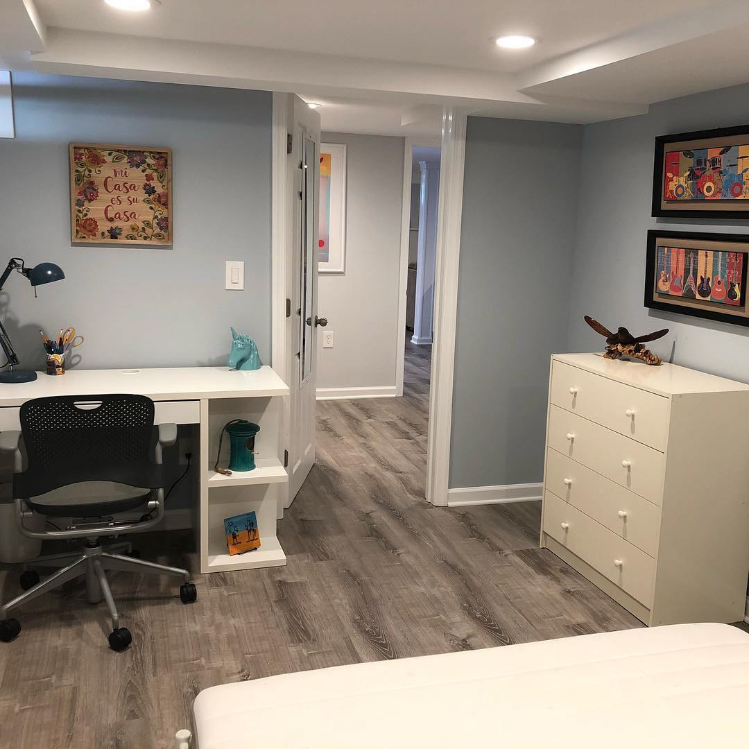 Basement after