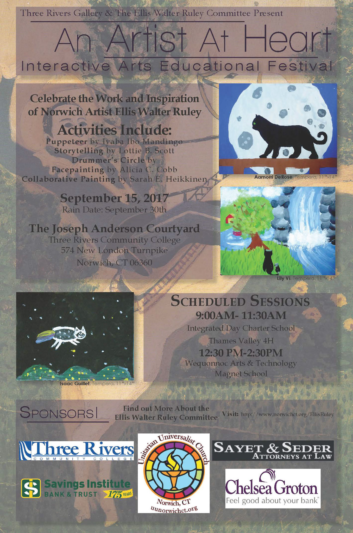 Flier for EWR Committee Fundraiser, 11"x17". InDesign. This is one example of the materials used to promote fundraising events for a Norwich Committee with the goal of building a commemorative park. August 2017