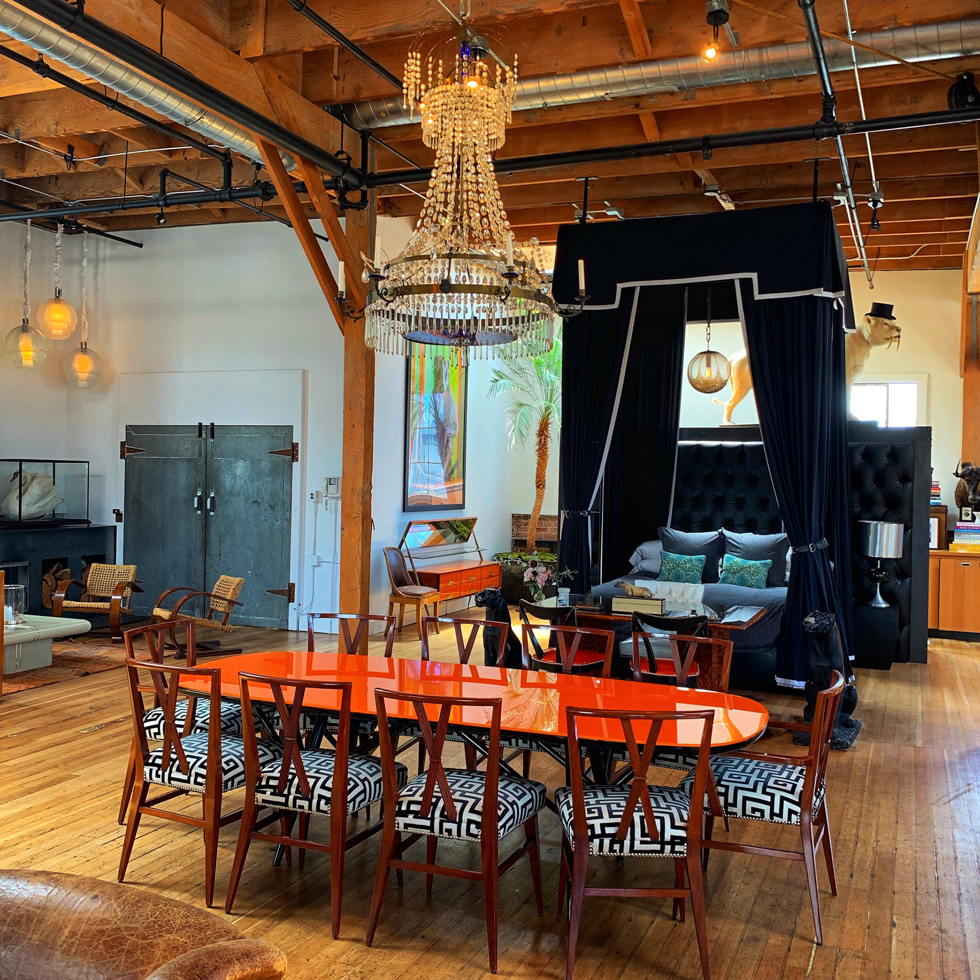 Entertainment area of Ken Fulk's design studio.