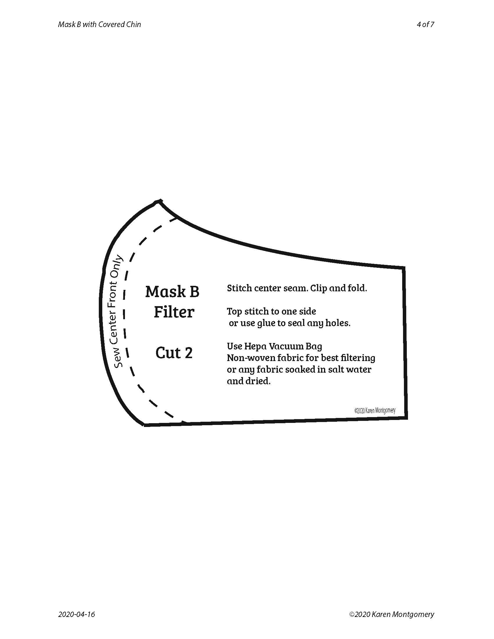 Filter Pattern to help block small particles