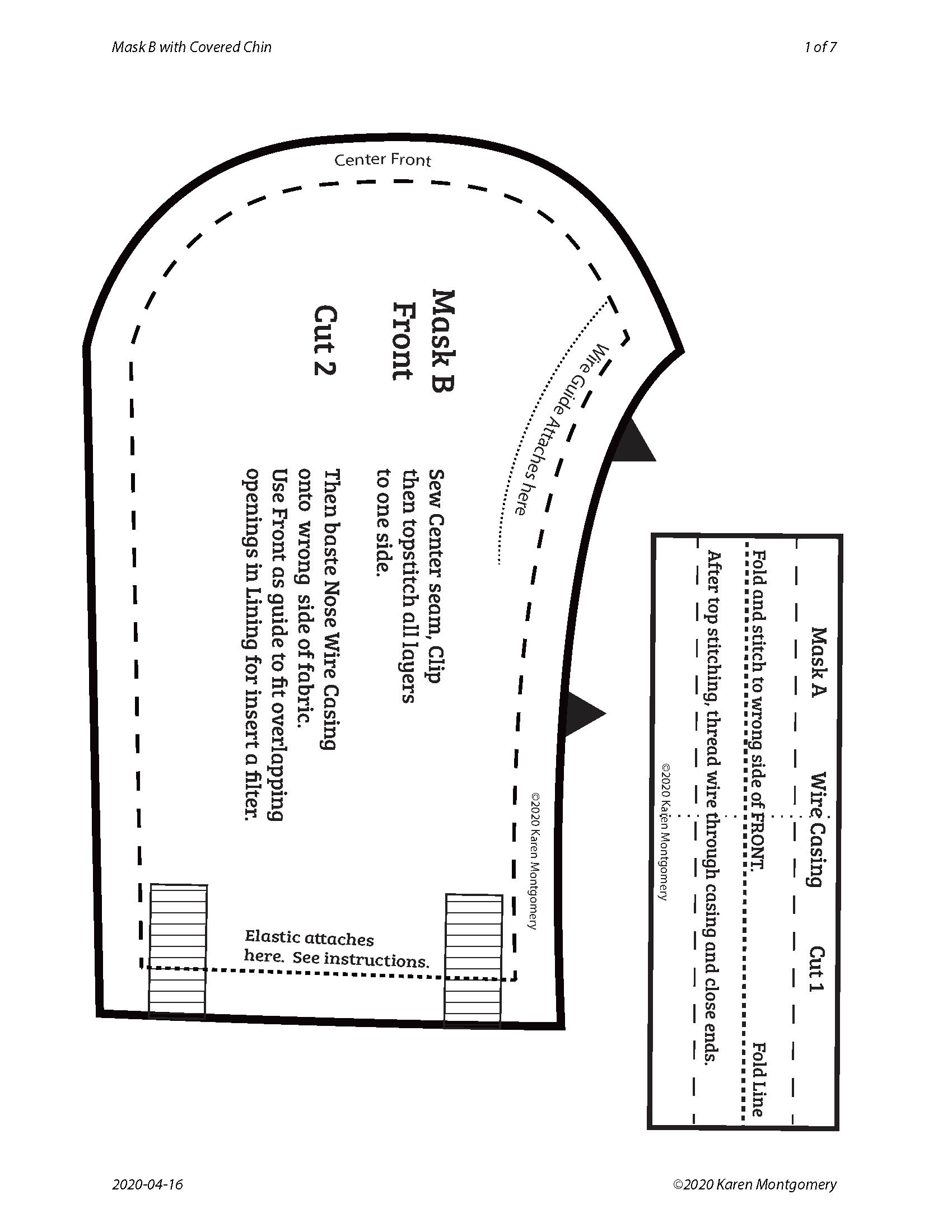 Mask Front with Wire Casing