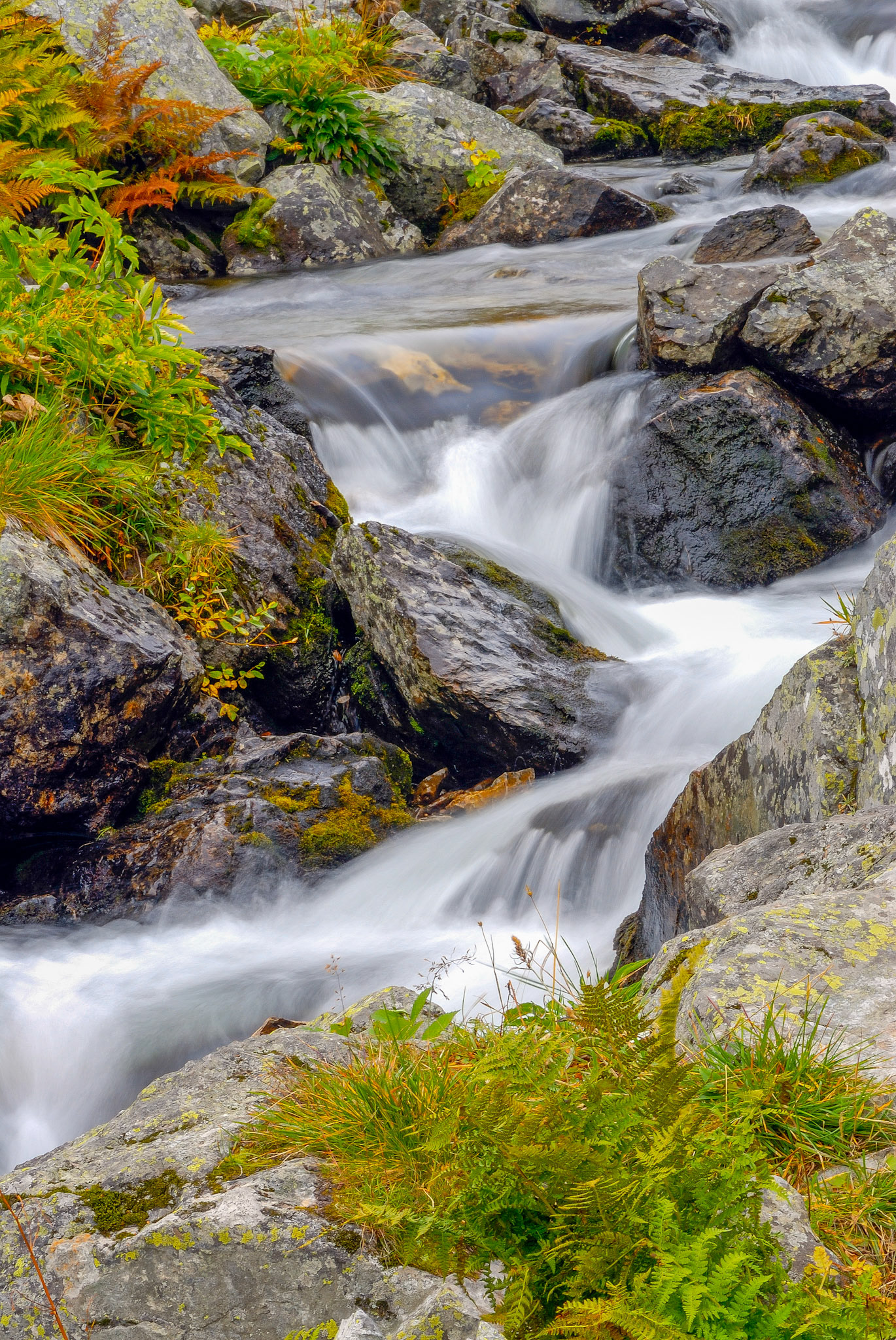 Vattendraget nedanför  Silverfallet i Grövelsjöfjällen