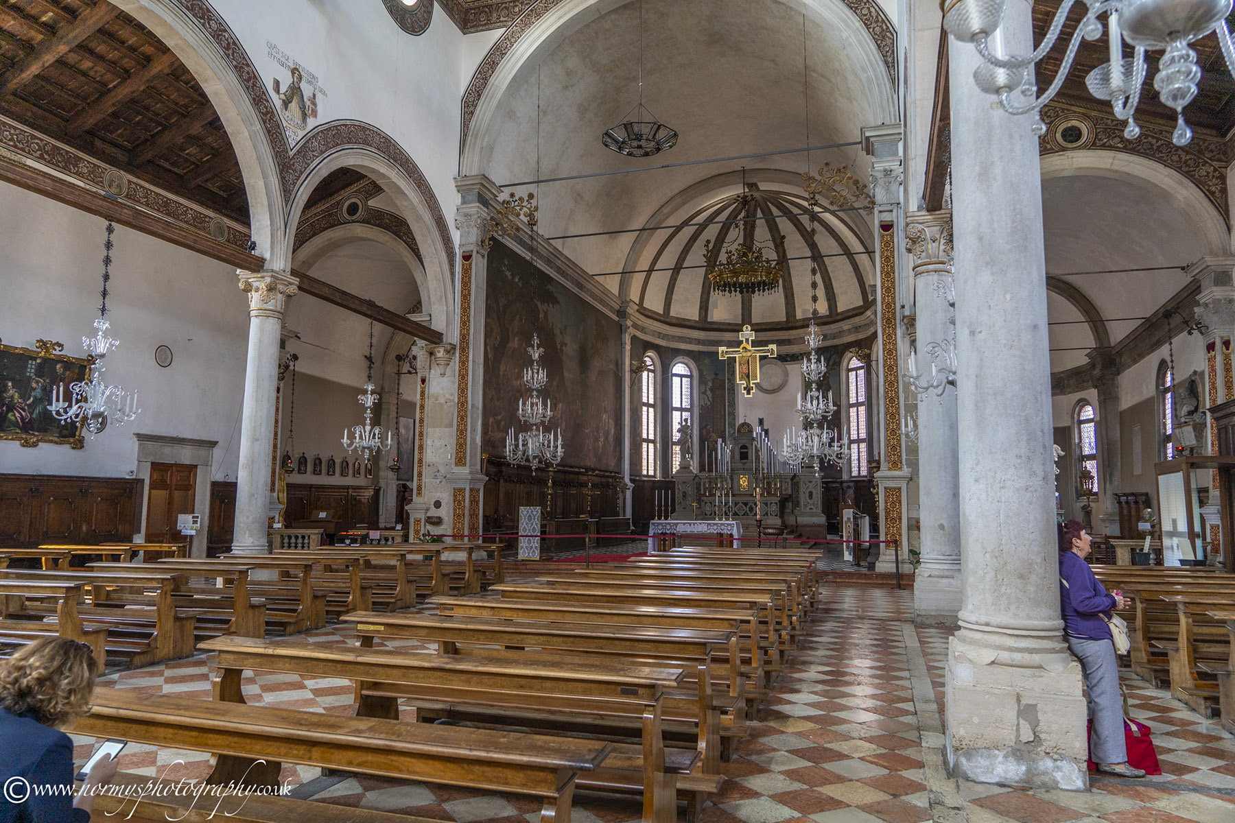 Inside a church