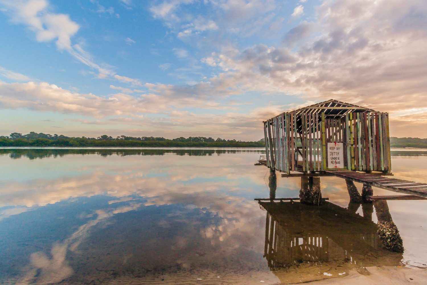Pastel mirrored reflections with beach hut, Maroochydore, ocean, waterscape, water, nature, landscape, mirrored, pretty, colours, sunrise, beach hut maroochydore