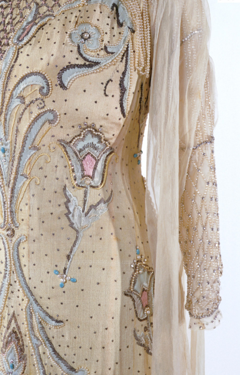 Detail of a stage costume of Dame Melba