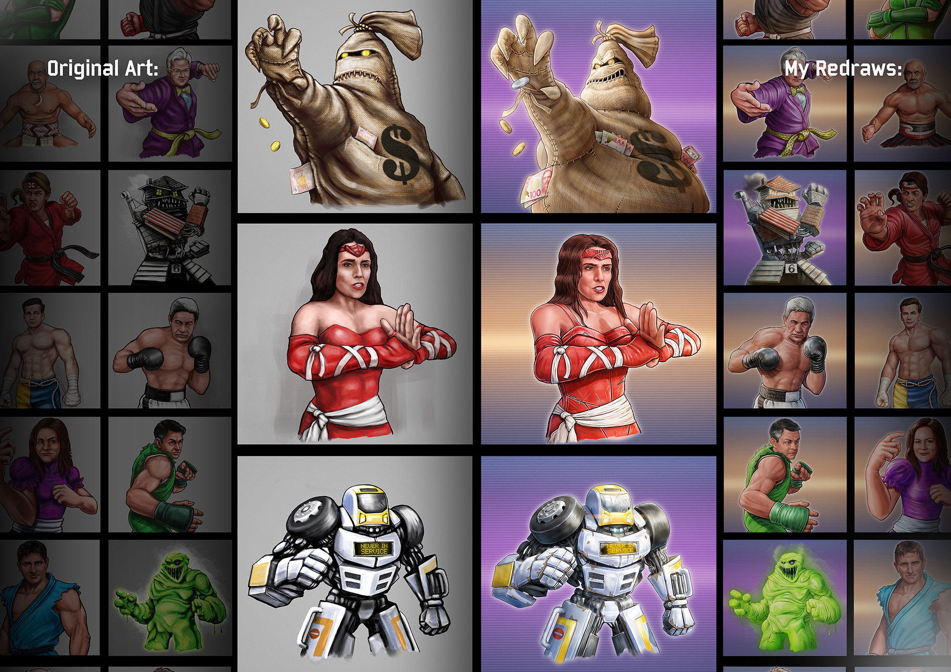 Finalisation of the remainder of the character art.