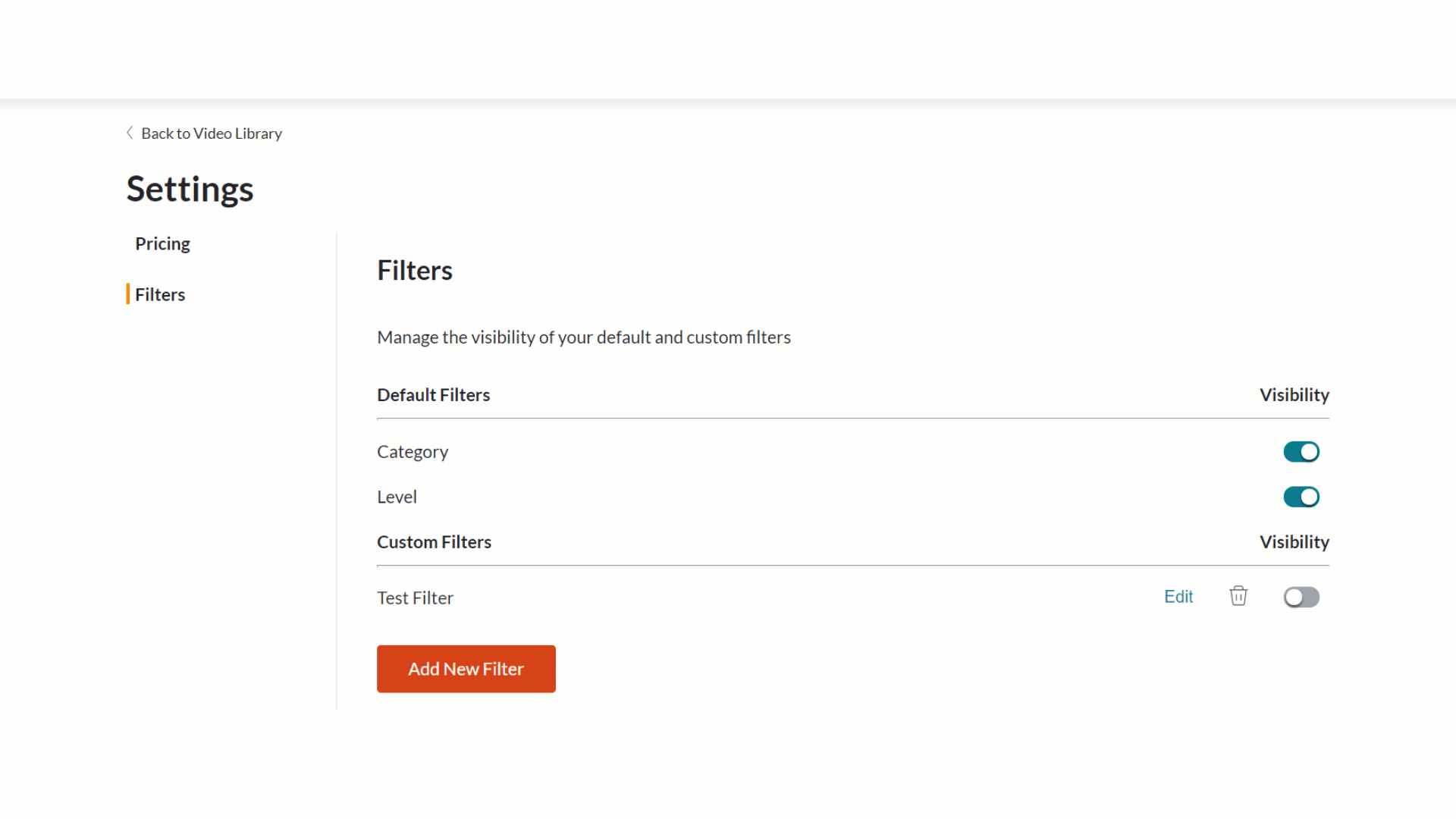 Editing a custom filter