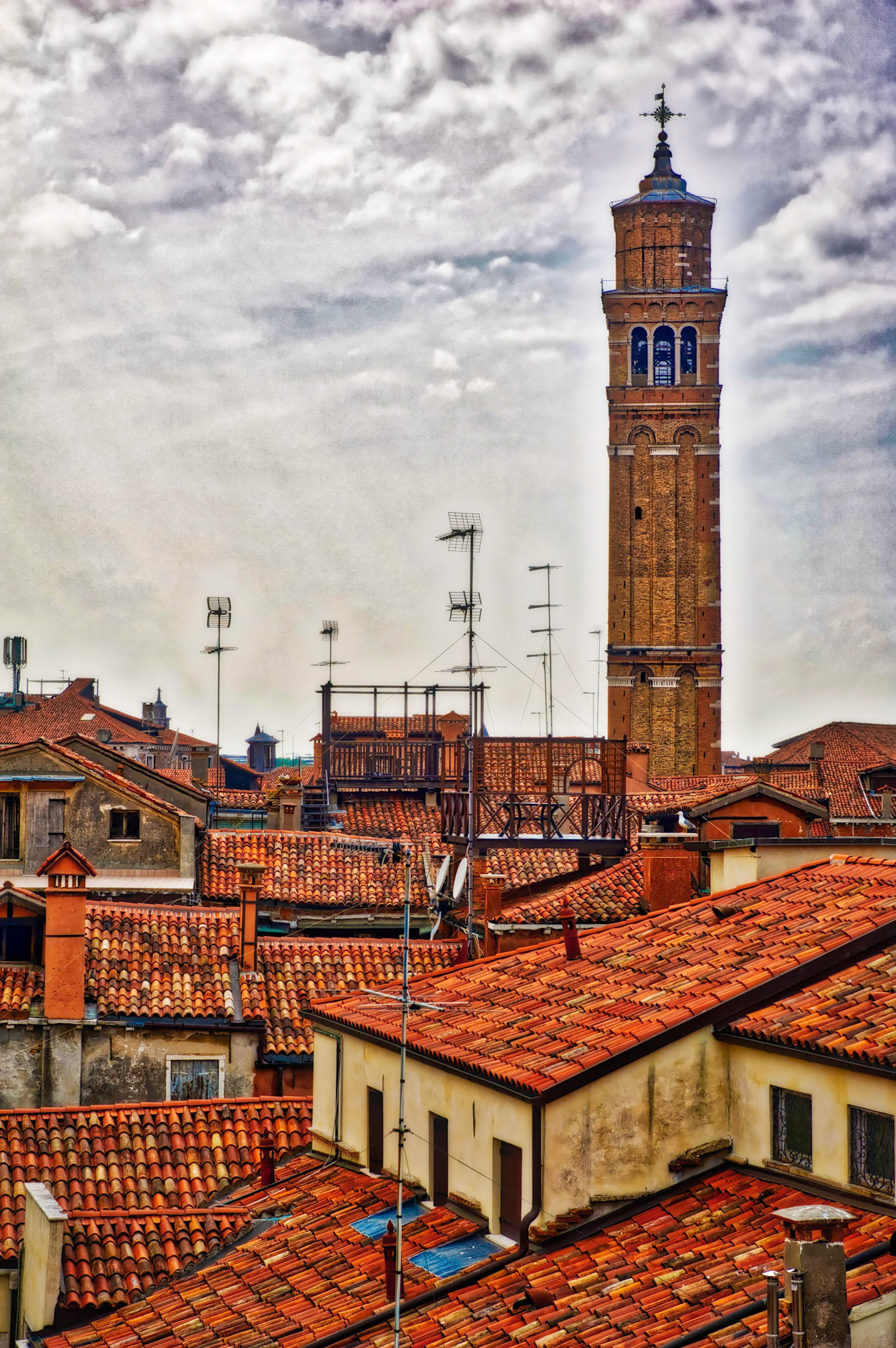 At roof top of Hotel Saturnia ,Venice, Italy
