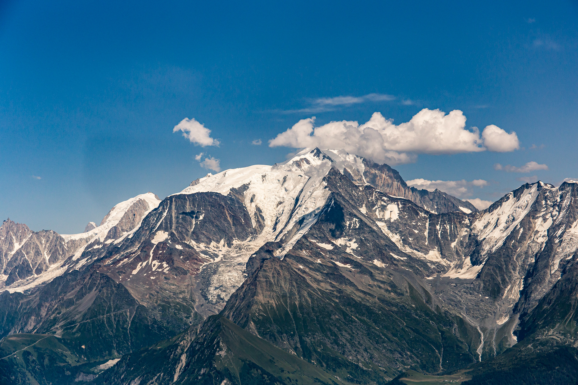 In all its glory and beauty. The Mont-Blanc.