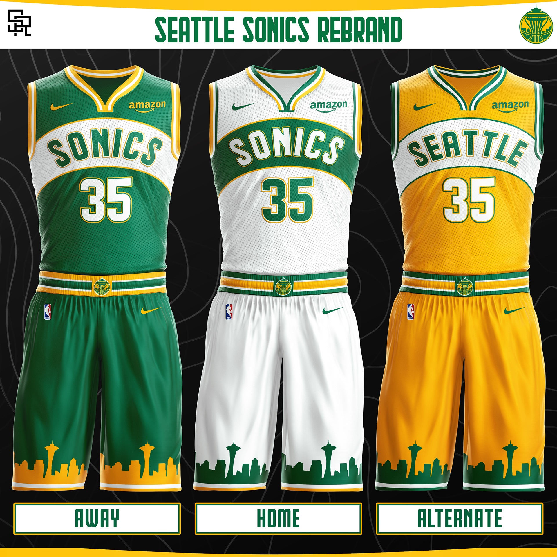 SRELIX Portfolio Seattle Sonics Rebrand