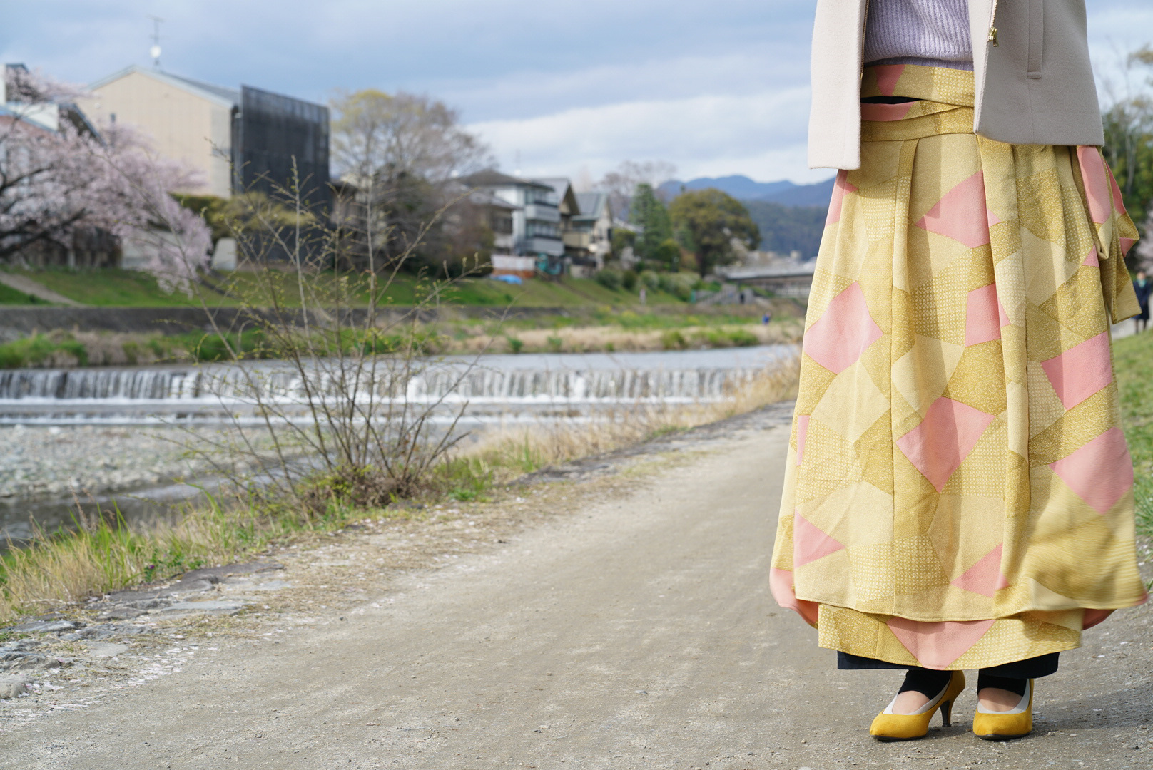 Large Polyester Kimono Wrap Skirt - Soft