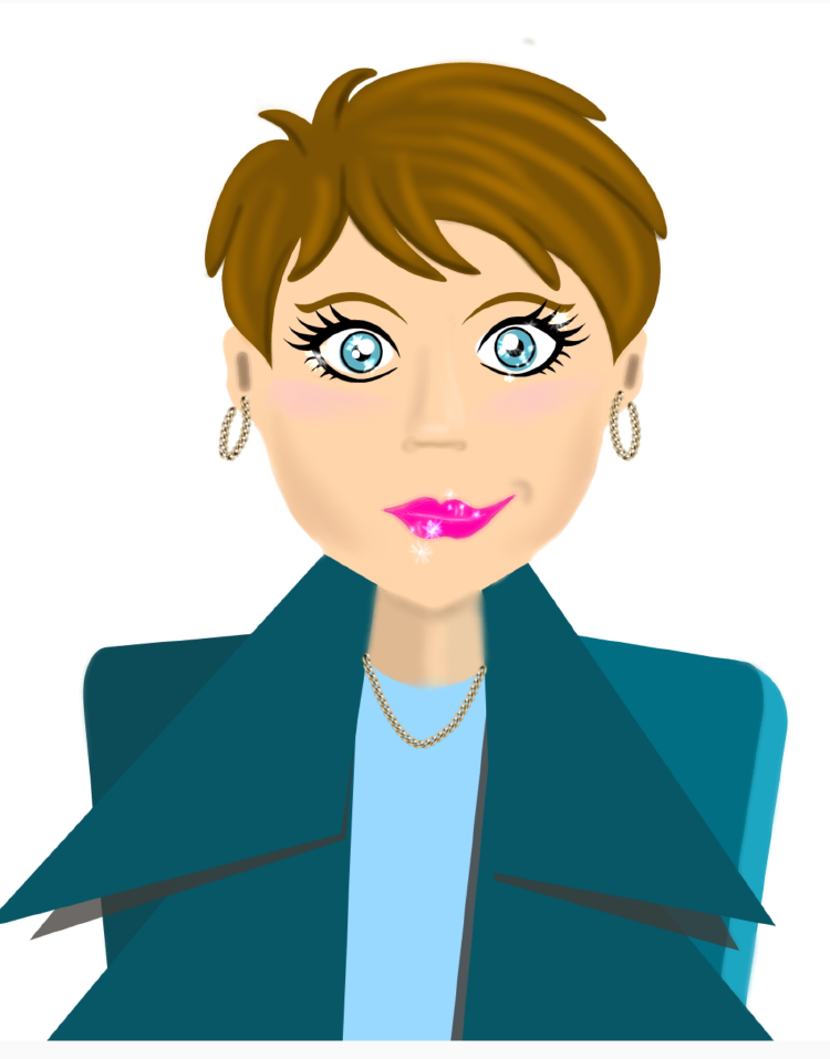Business Woman with Sparkly Make-Up