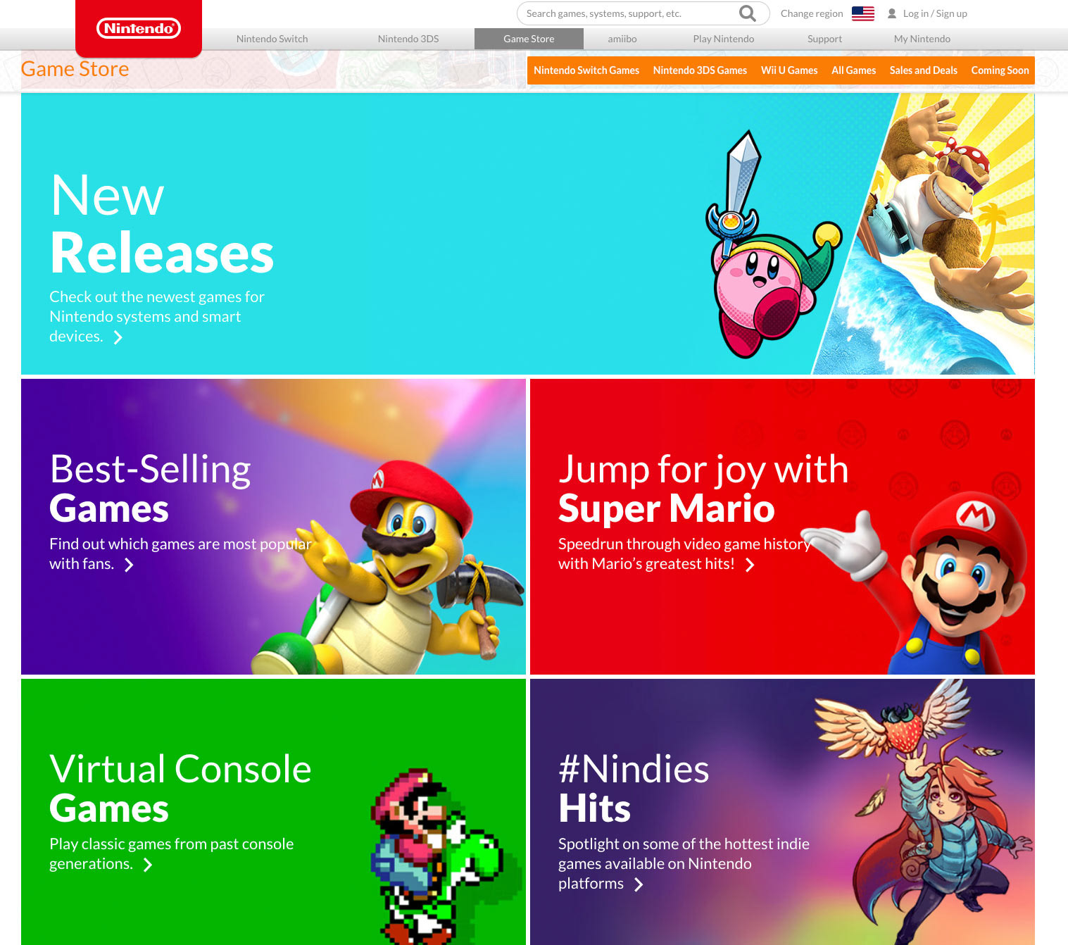 Nintendo.com Store Home