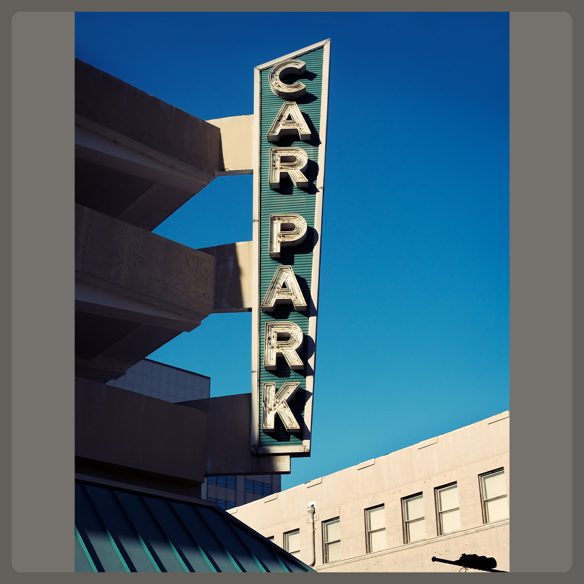 Car Park, Mobile, Alabama, Architecture, Pete Gardner, Photographer, London, UK, © Copyright Pete Gardner
