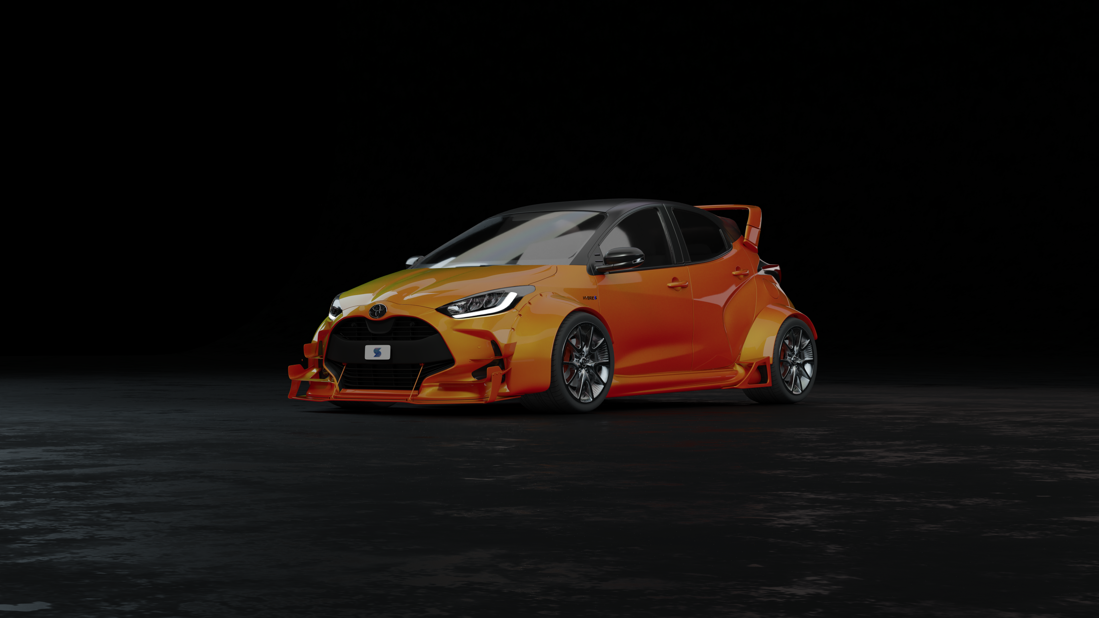Wide bodied. Toyota Yaris 2020 Tuning. Toyota Yaris gr Tuning. Toyota gr Yaris stance. Тойота Ярис Jr 2020.