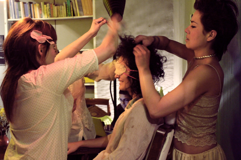 Intervention of morning hairstyles at the inauguration made by LA PELUQUERIA