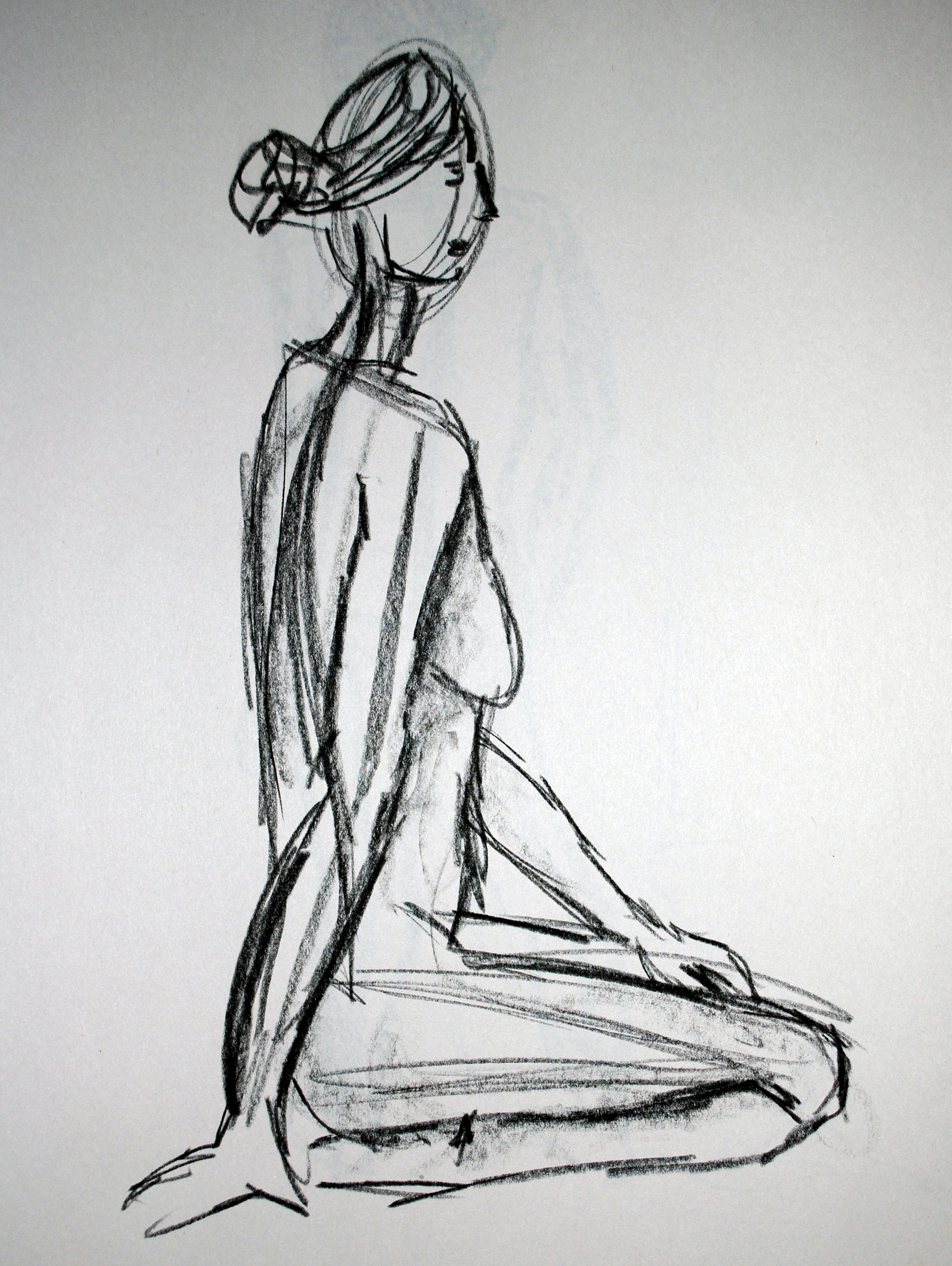 Figure Sketch - Charcoal on Paper