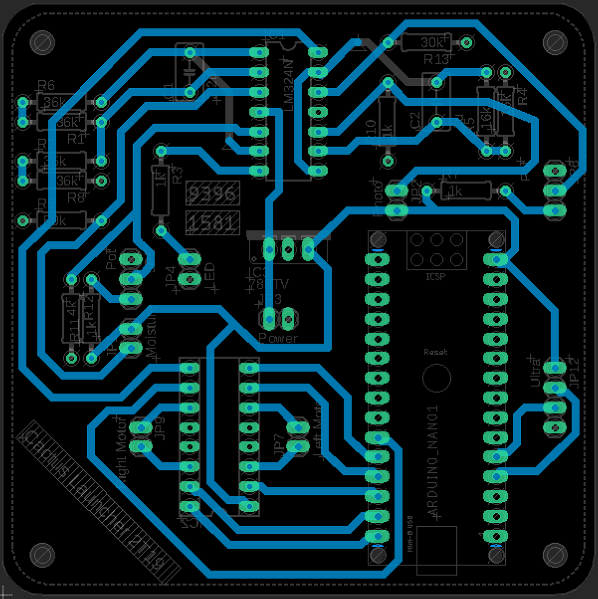 Solder bottom layer.