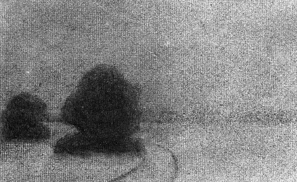 Edna Koop Wiebe, " Cloudy Farm Day," 1925, Charcoal