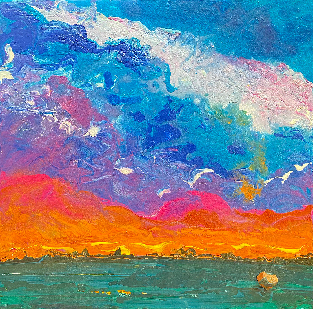 A Glorious Morning, 2020, Mixed media on panel