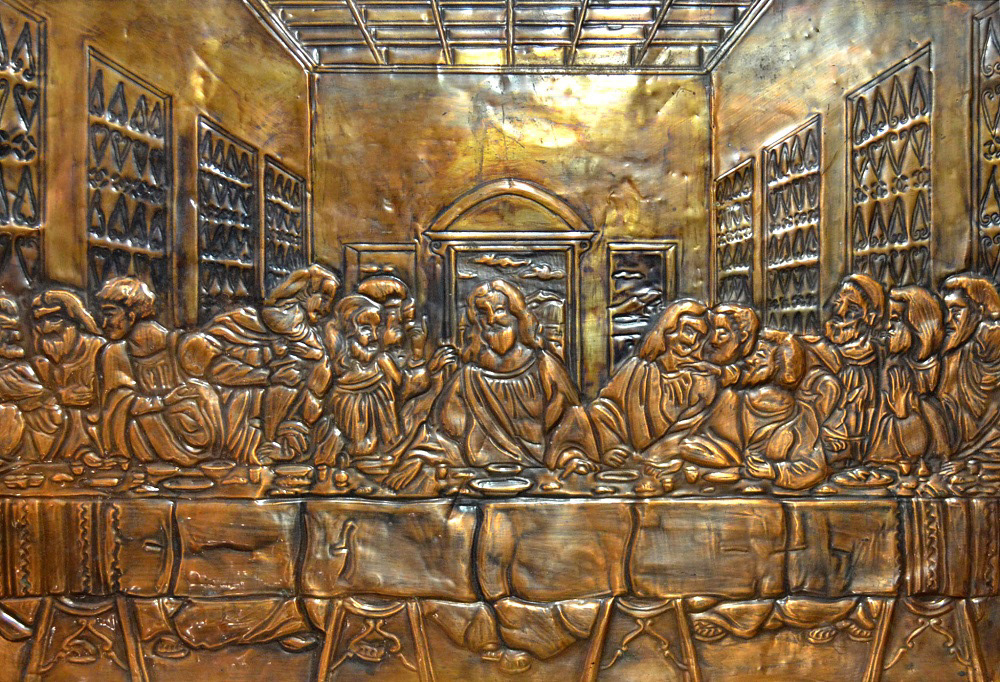 Hubert Wiebe, "Last Supper," 1962, Copper