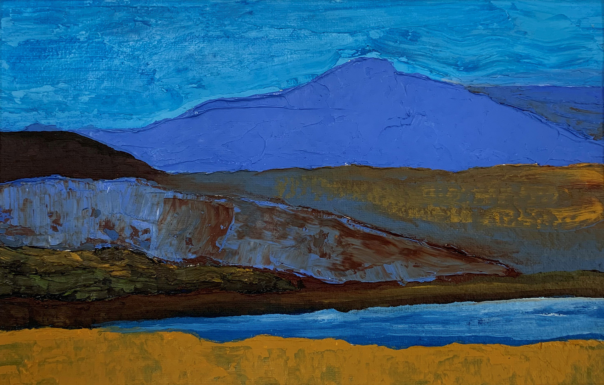 Jennifer Larsen "Abiqui, New Mexico" 2019, Oil on Handmade Paper