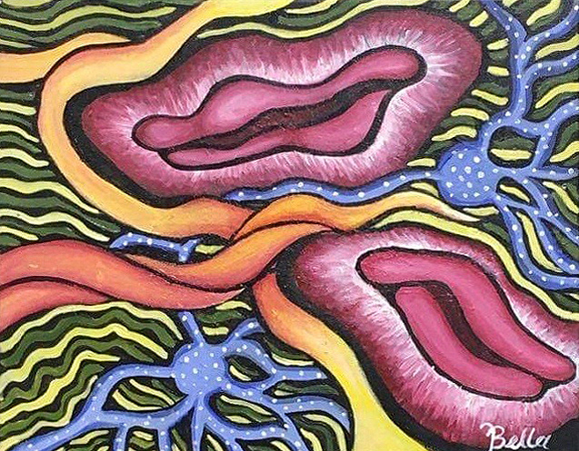 Pink Arobies, 2020, Acrylic on canvas