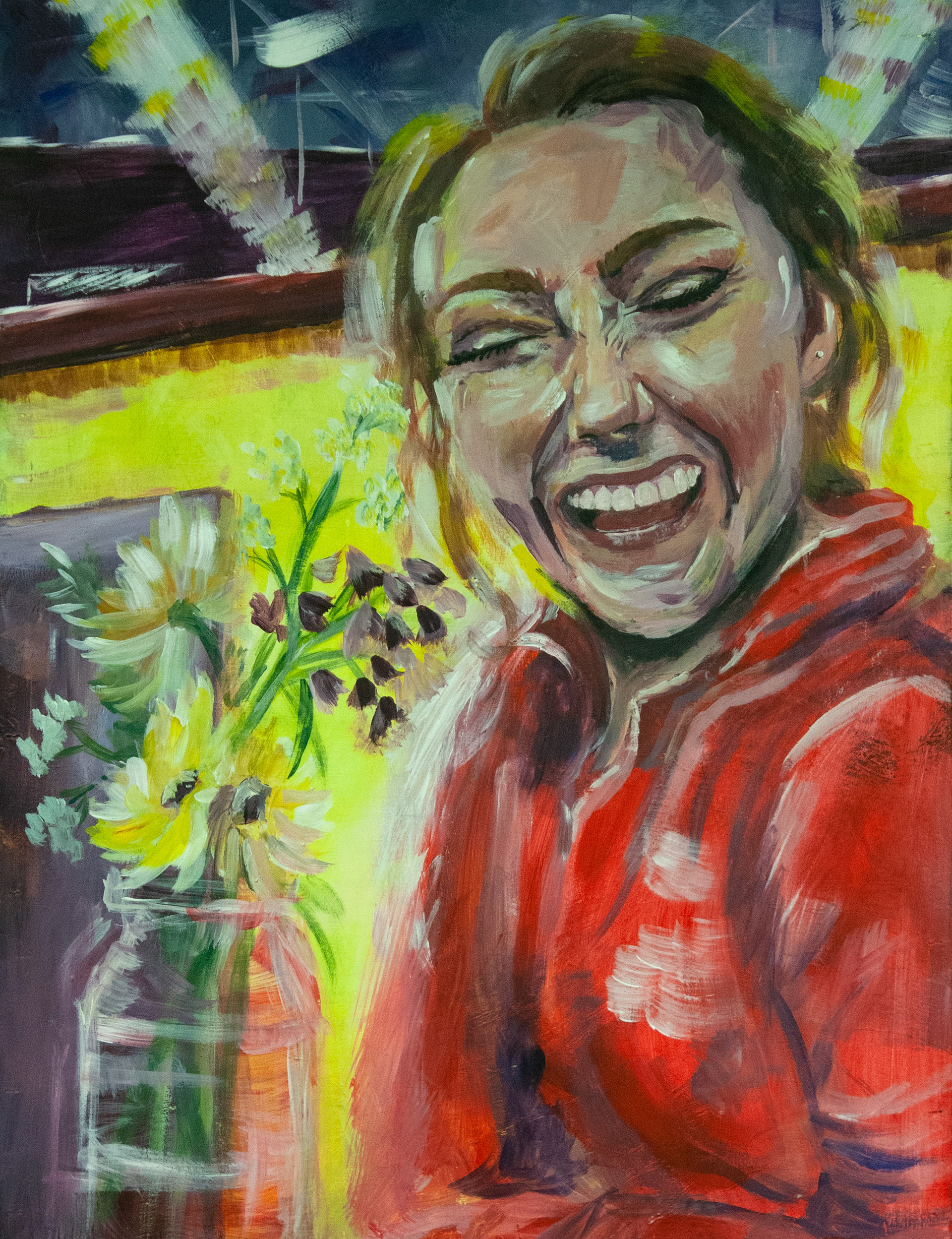 "Delighted Darling (Kayla)," 2019, Acrylic on panel