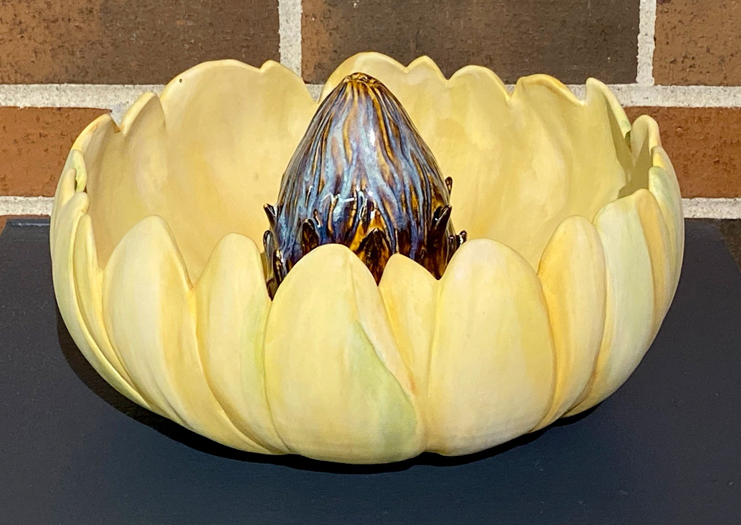 "Golden," Carved & Altered Porcelain with Underglaze