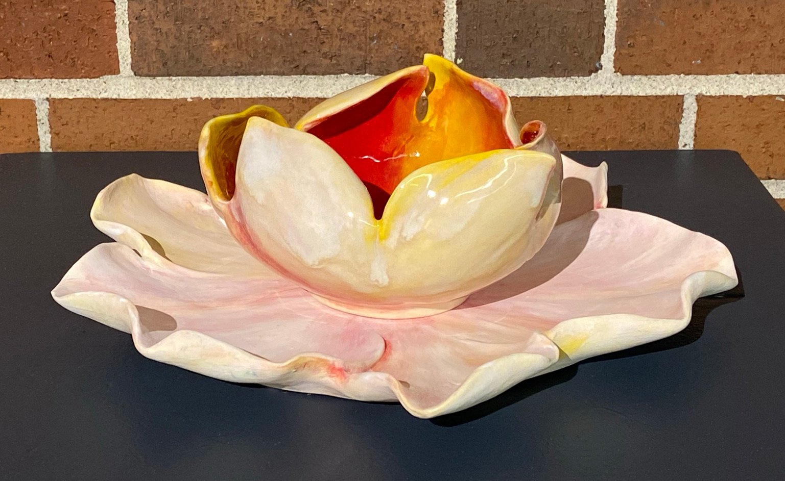 "Flambé," Altered Porcelain with Velvet Underglazes