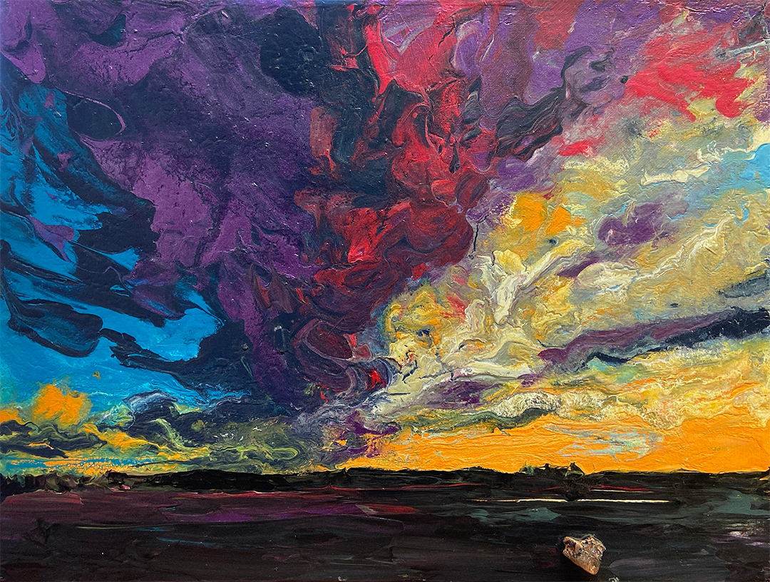 Transition Time, 2020, Mixed media on panel