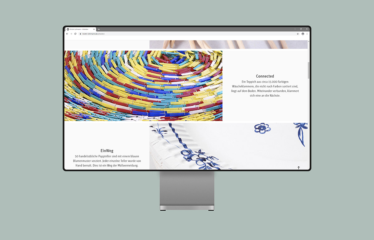 Beispiel für Webdesign einer Website