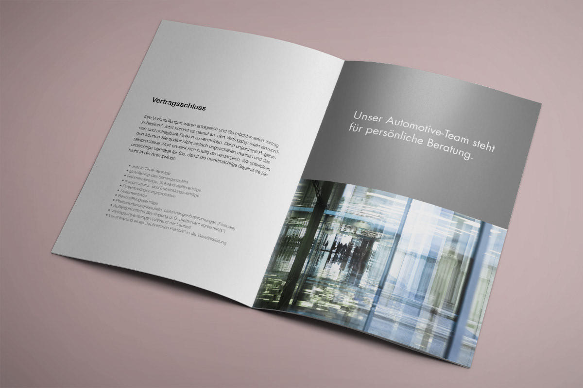 Beispiel für Corporate Design Imagebroschüre