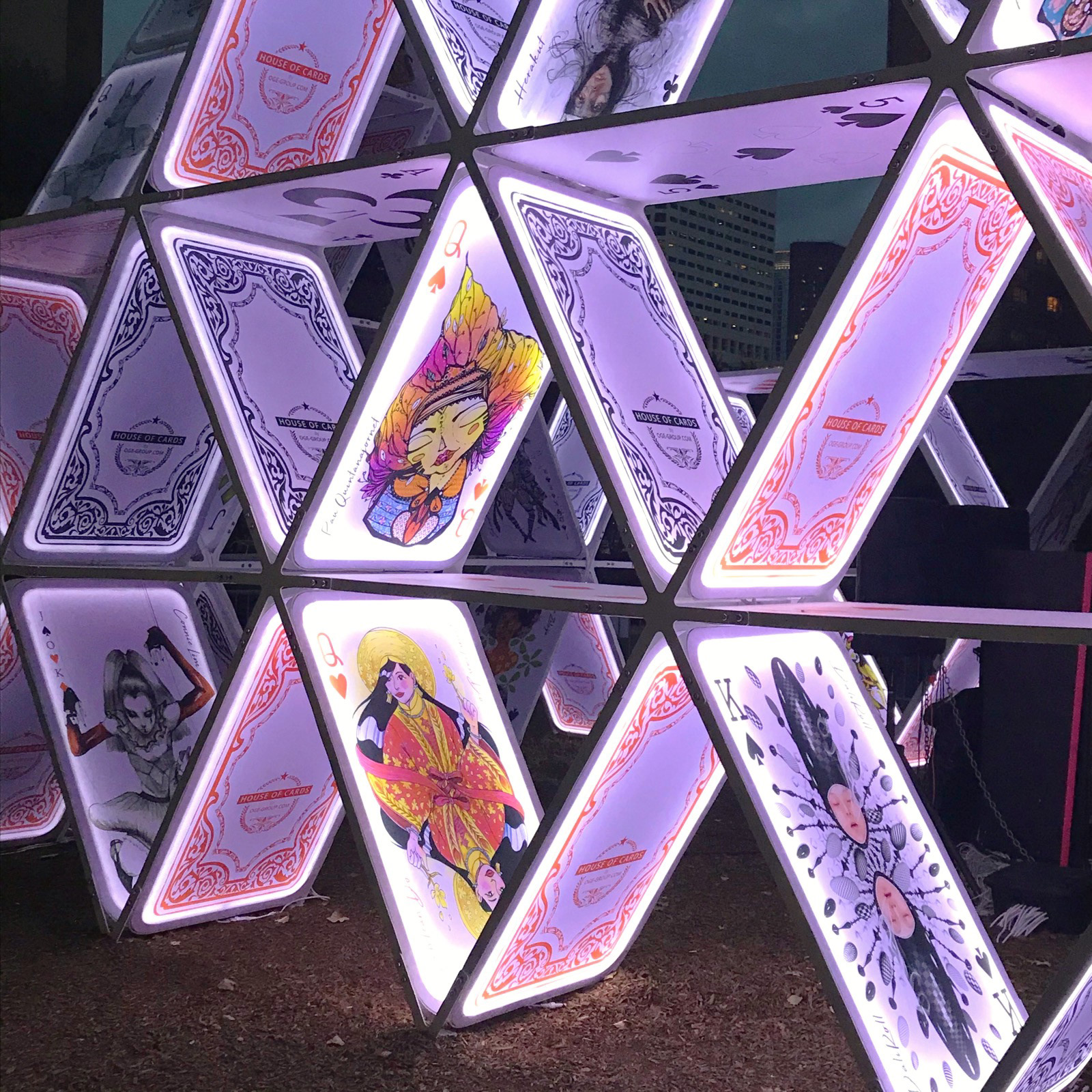 House of Cards at night