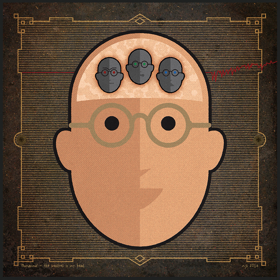Humanimal... the beasties in my head – 24" x 24" (digital print on canvas)