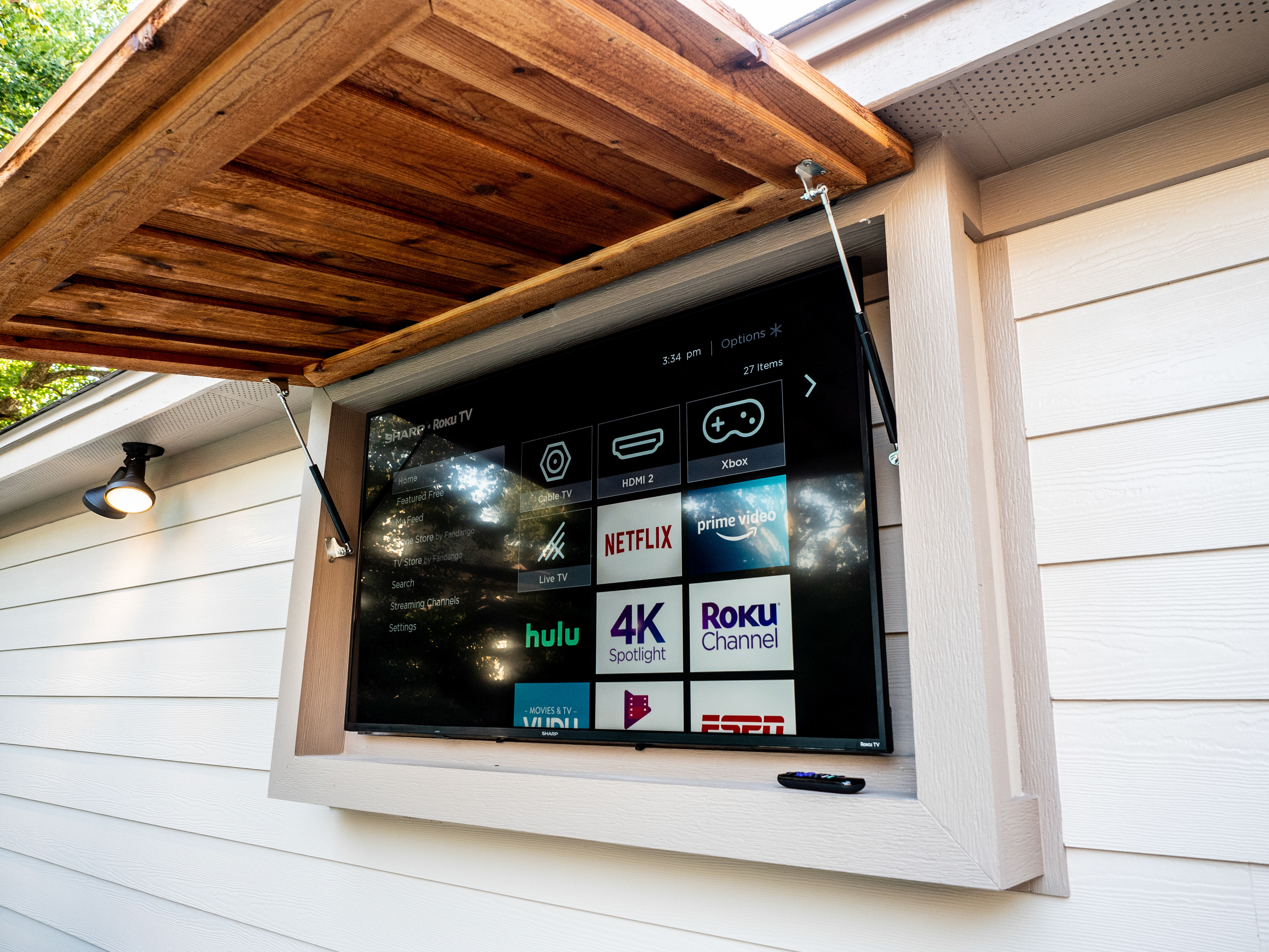 Outdoor Tv Cabinet 55in, How To Build A Cabinet For An Outdoor Tv
