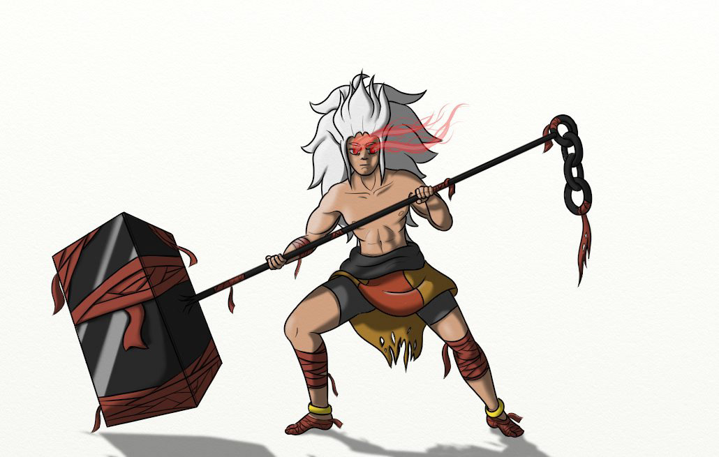 Malus, an ancient Ahzirithian warrior still alive to this day due to the intoxicating power of having 5 souls at birth. Once an enemy, now a close friend to Zenta.