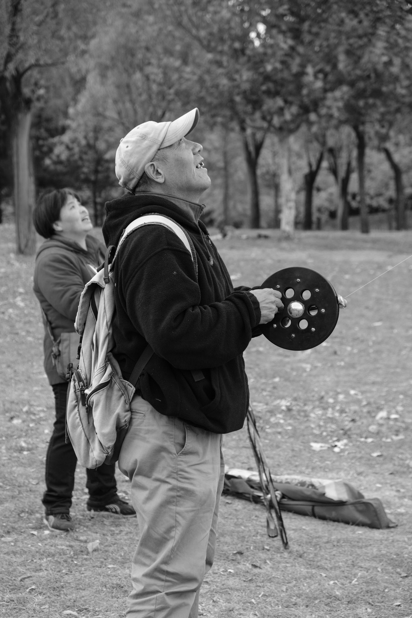 Kite flyer, Chaoyang Park, Beijing