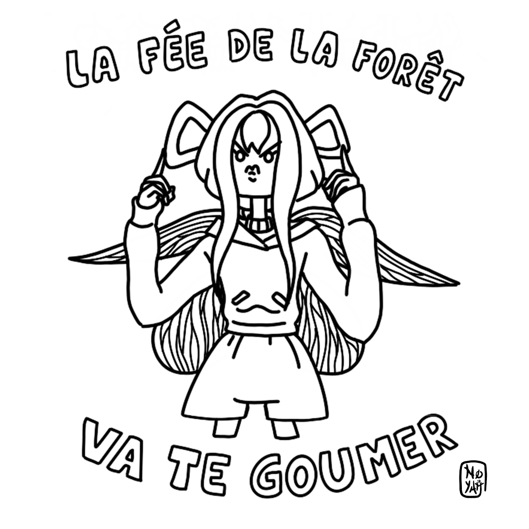 Shirt visual - "The forest fairy is gonna kick you"