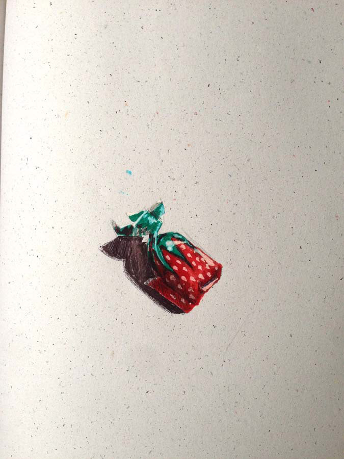strawberry filled candy. 01.01.2016.