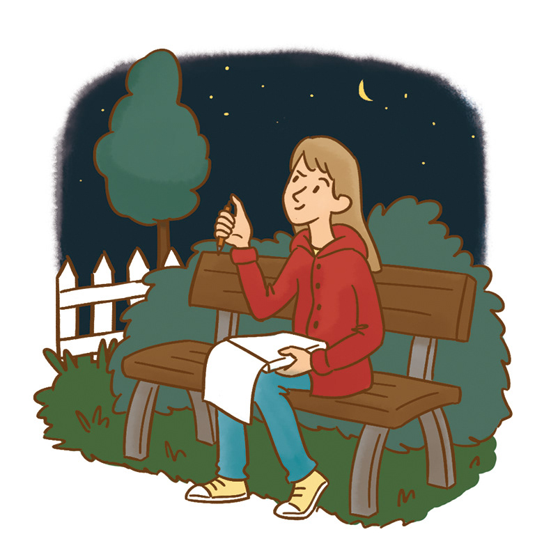 nächtliche Geräusche notieren - taking notes of nightly sounds