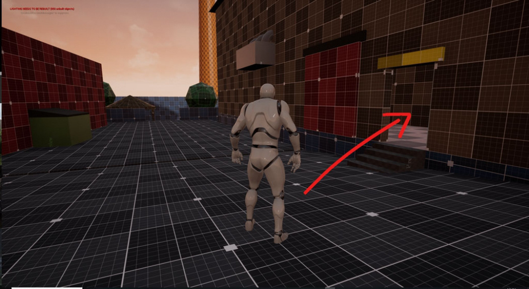 Back to the parking lot, if the player doesn't want to fight, they can escape through the old furniture store.