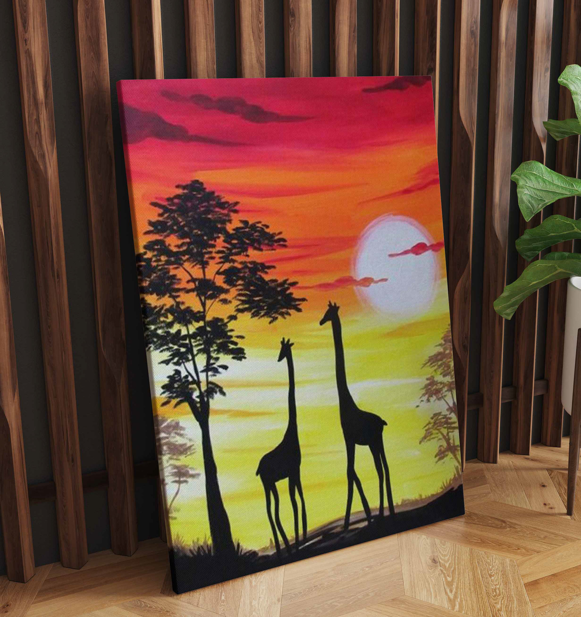 Giraffes at Sunset