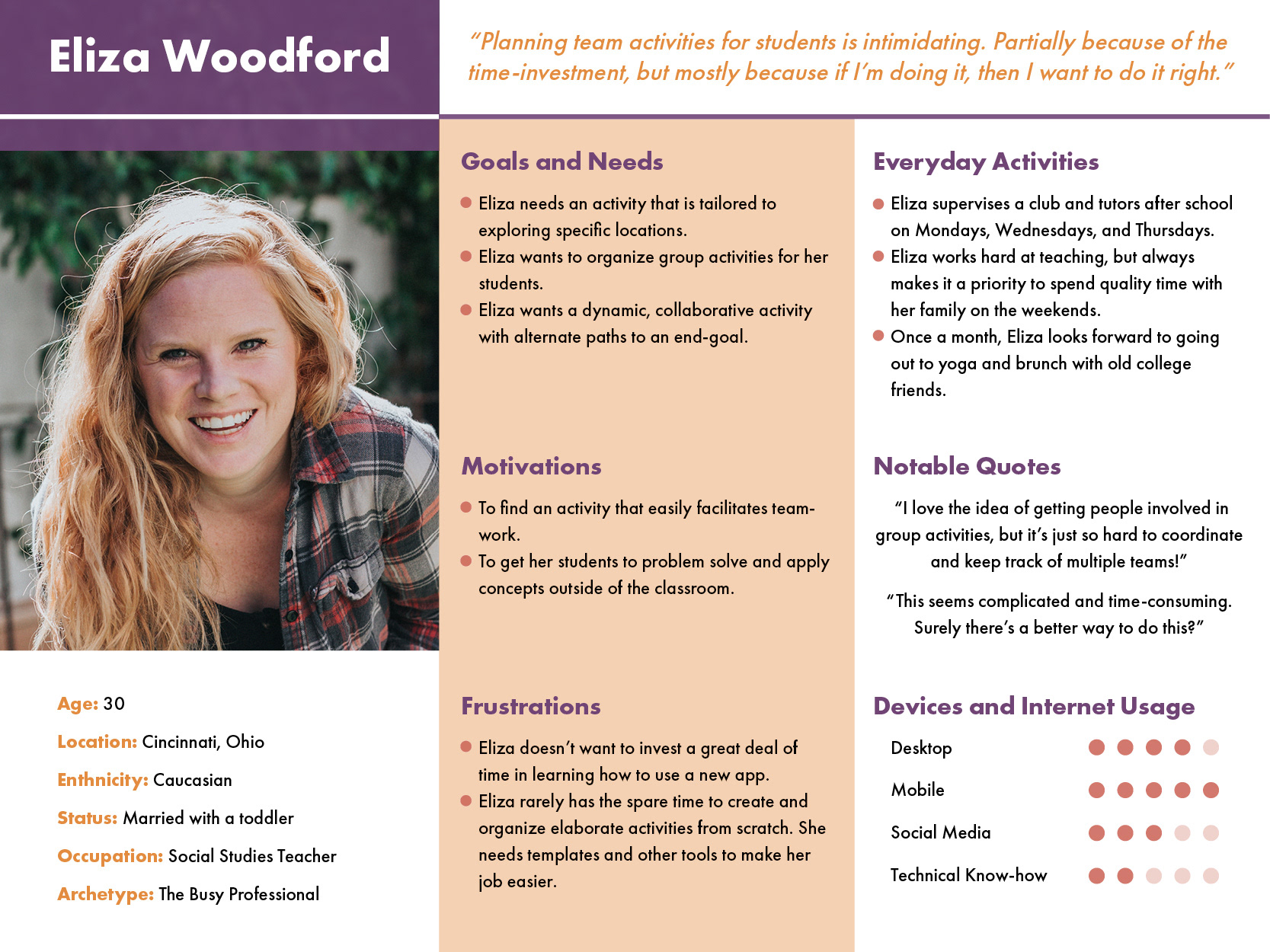 Persona- Eliza Woodford