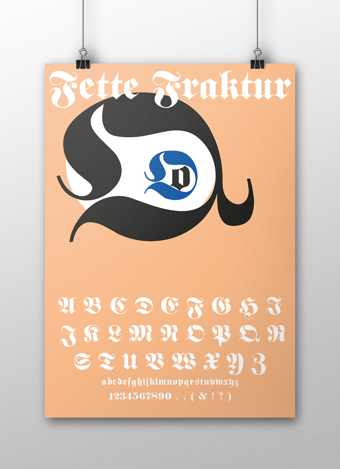 Rachel Brandon Fette Fraktur Type Specimen Posters