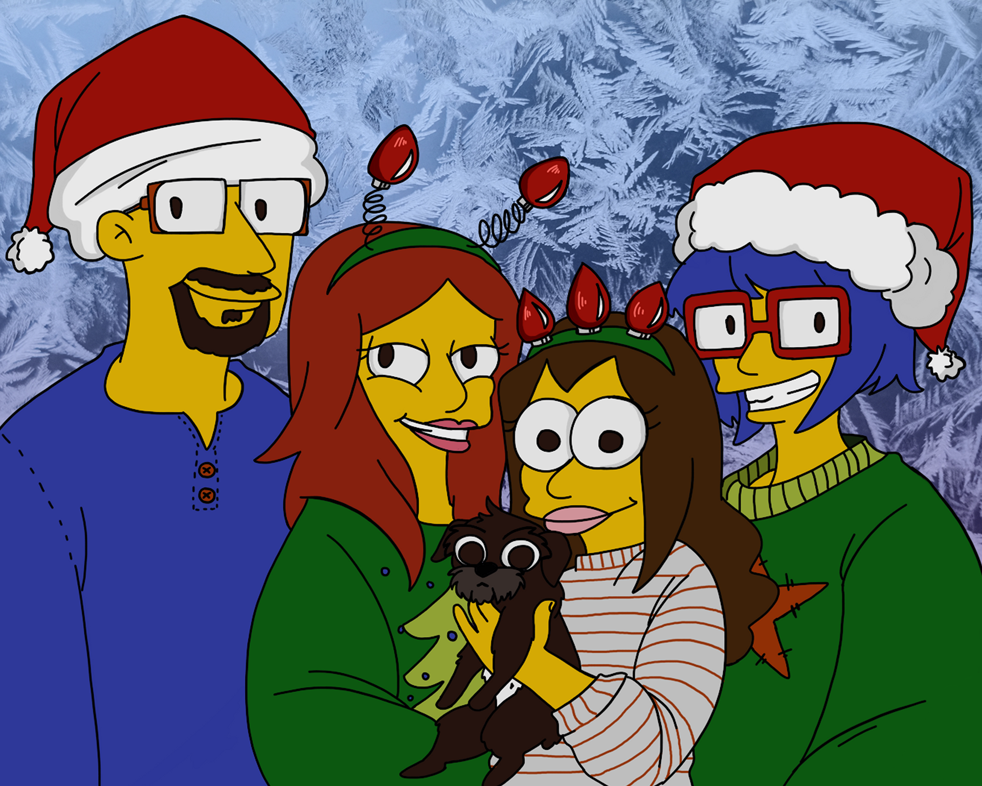 Simpsons style Family Portrait