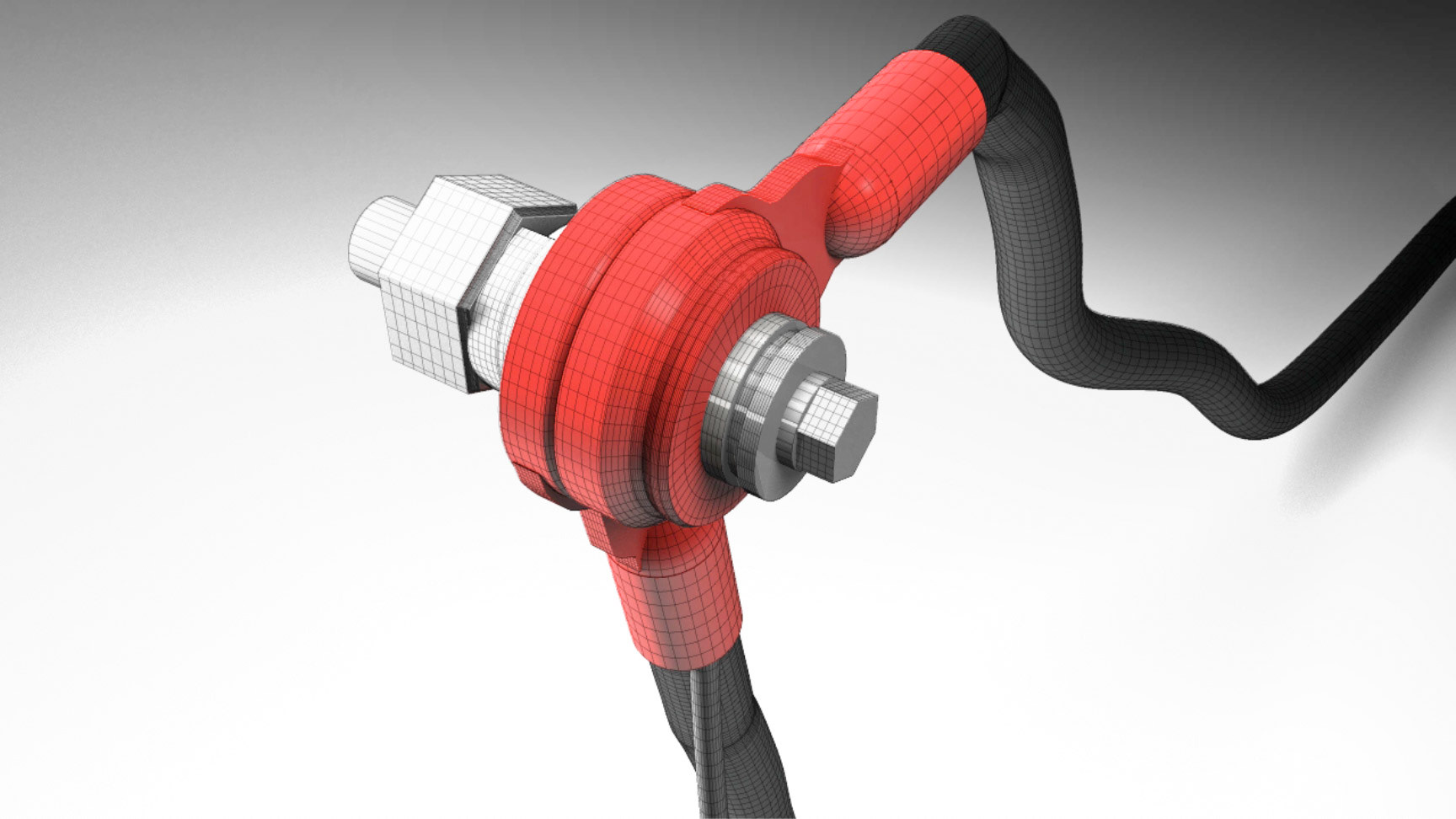 3D Illustration for car fire trial